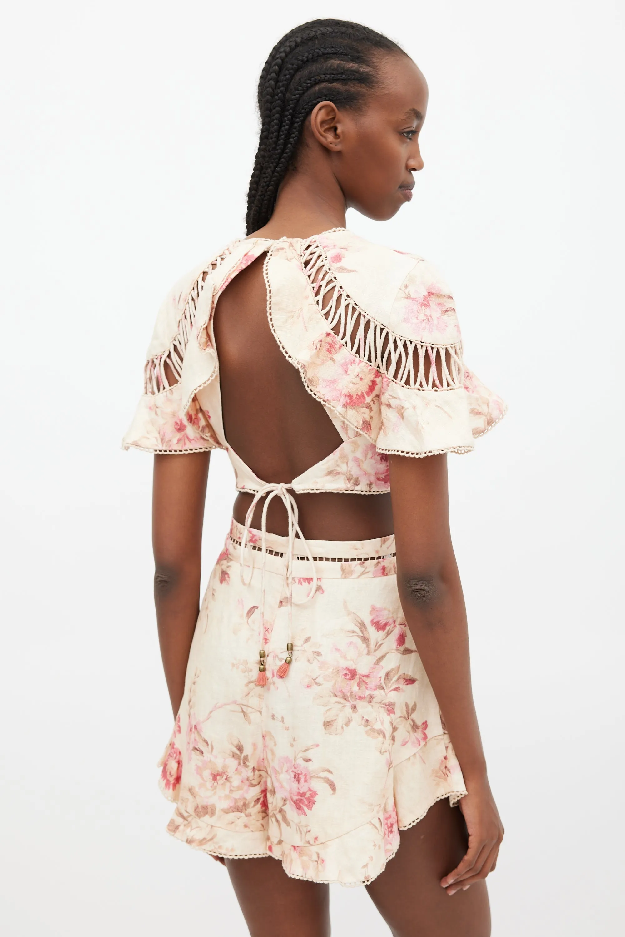 Beige & Multi Corsair Flutter Co-Ord Set