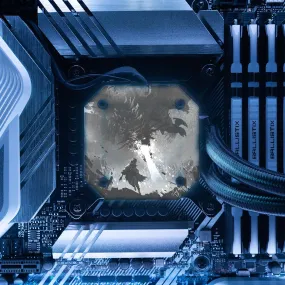Black Dragon Breath AIO Cover for Corsair iCUE ELITE CAPELLIX (H100i, H115i, H150i Black and White)