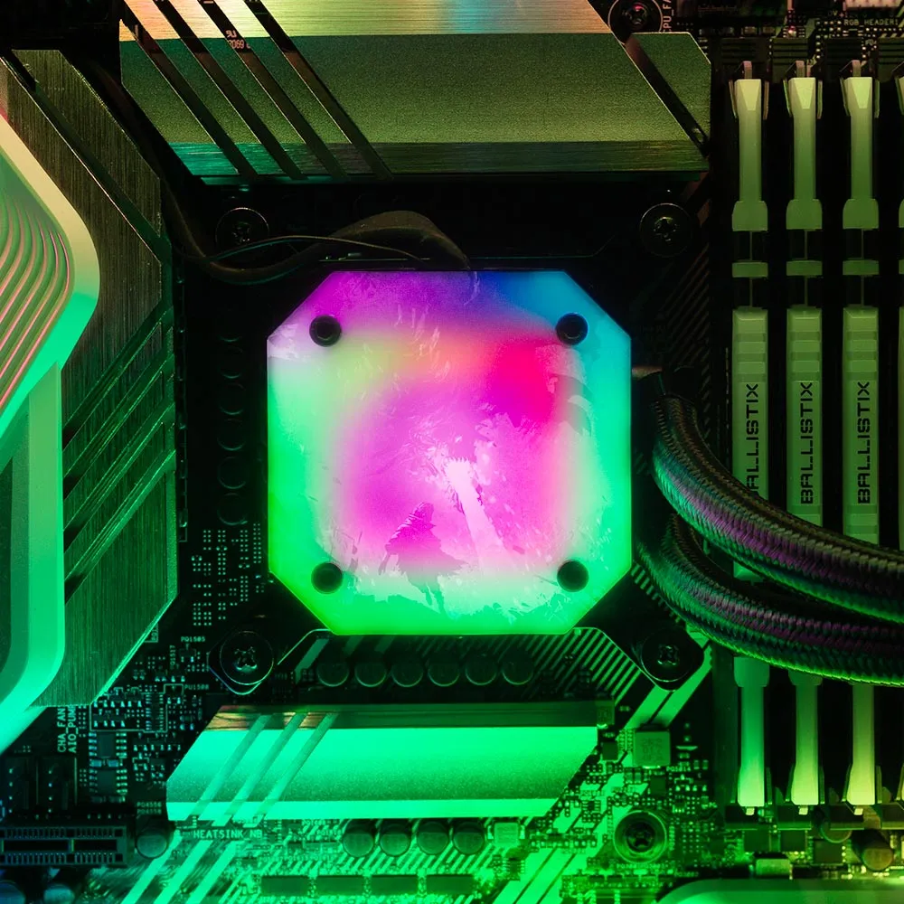 Black Dragon Breath AIO Cover for Corsair iCUE ELITE CAPELLIX (H100i, H115i, H150i Black and White)