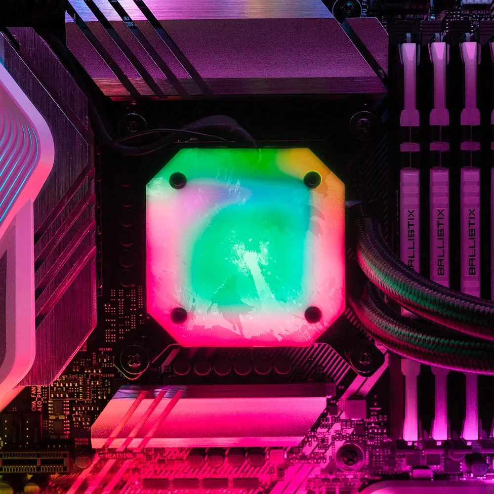 Black Dragon Breath AIO Cover for Corsair iCUE ELITE CAPELLIX (H100i, H115i, H150i Black and White)