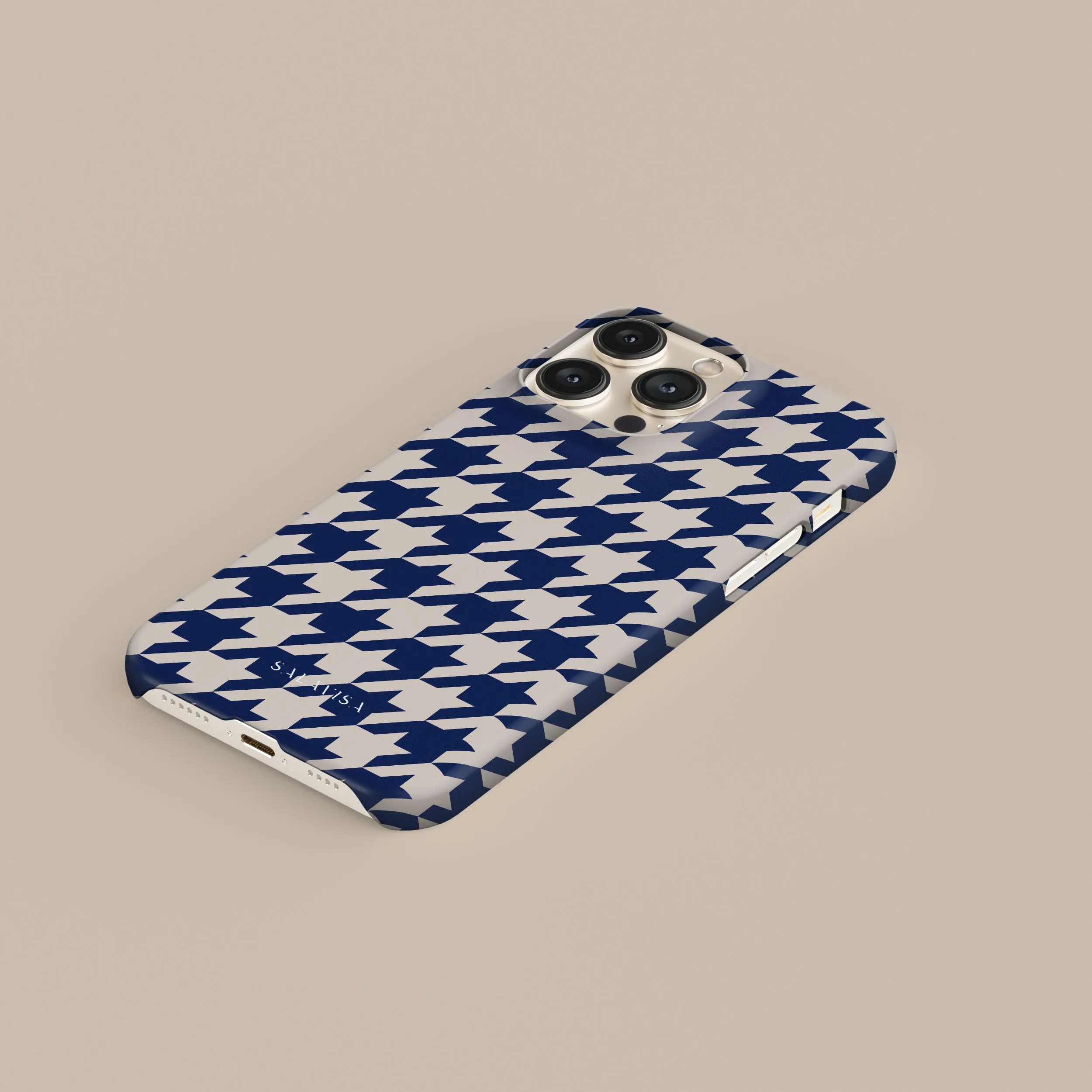 Blue Houndstooth Phone Case