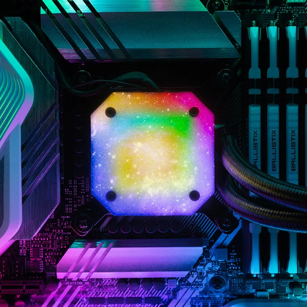 Blue Space AIO Cover for Corsair iCUE ELITE CAPELLIX (H100i, H115i, H150i Black and White)