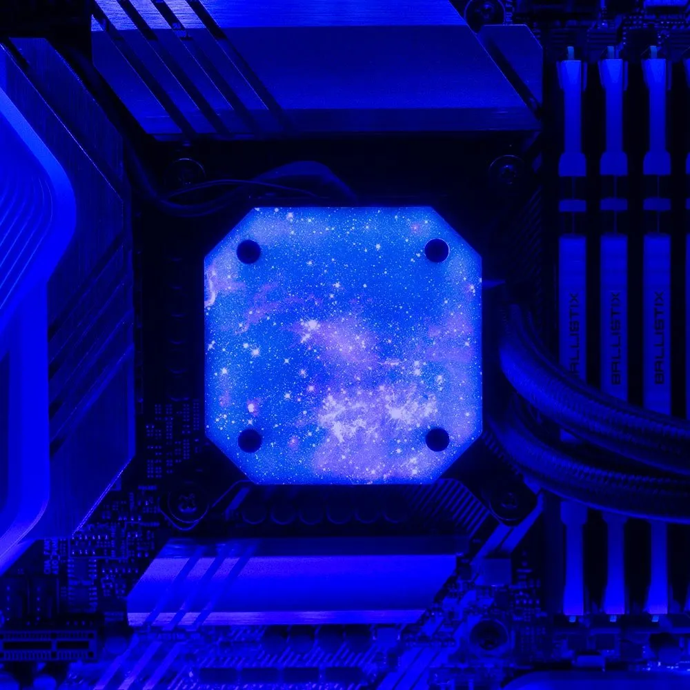 Blue Space AIO Cover for Corsair iCUE ELITE CAPELLIX (H100i, H115i, H150i Black and White)
