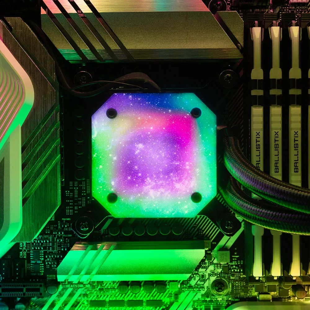 Blue Space AIO Cover for Corsair iCUE ELITE CAPELLIX (H100i, H115i, H150i Black and White)
