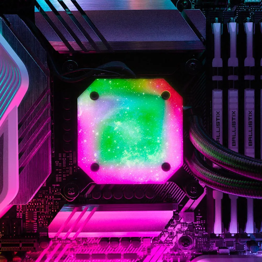 Blue Space AIO Cover for Corsair iCUE ELITE CAPELLIX (H100i, H115i, H150i Black and White)