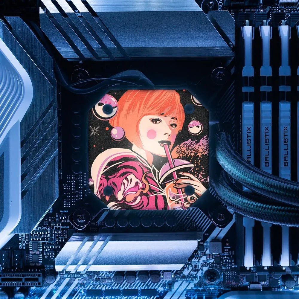 Boba Geisha AIO Cover for Corsair iCUE ELITE CAPELLIX (H100i, H115i, H150i Black and White)