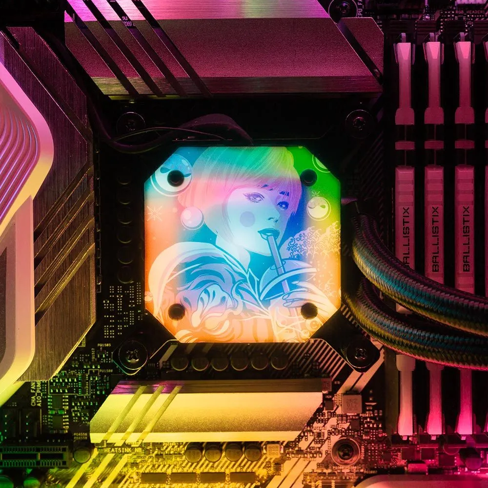 Boba Geisha AIO Cover for Corsair iCUE ELITE CAPELLIX (H100i, H115i, H150i Black and White)
