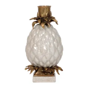 Candleholder Pineapple White