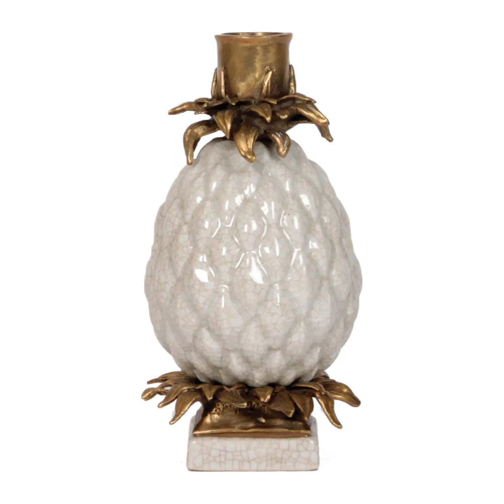 Candleholder Pineapple White