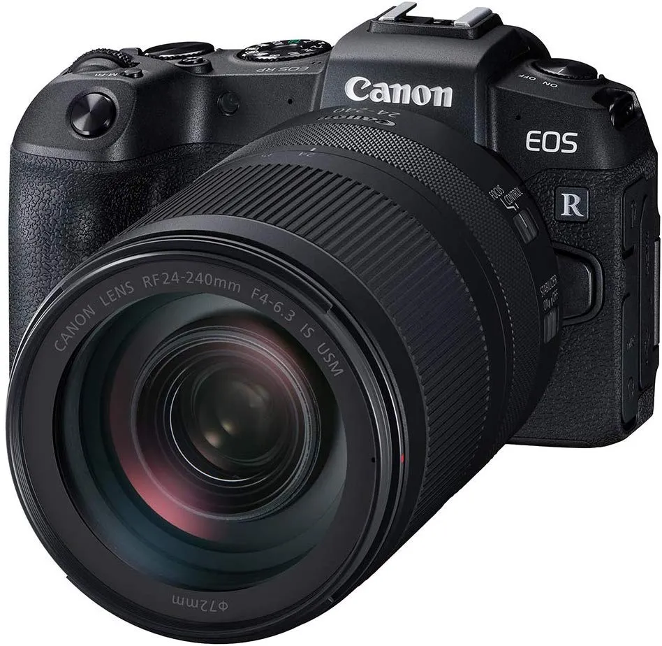 Canon EOS RP Mirrorless Camera w/RF 24-240mm Lens F/4-6.3 is USM & Lens Mount Adapter