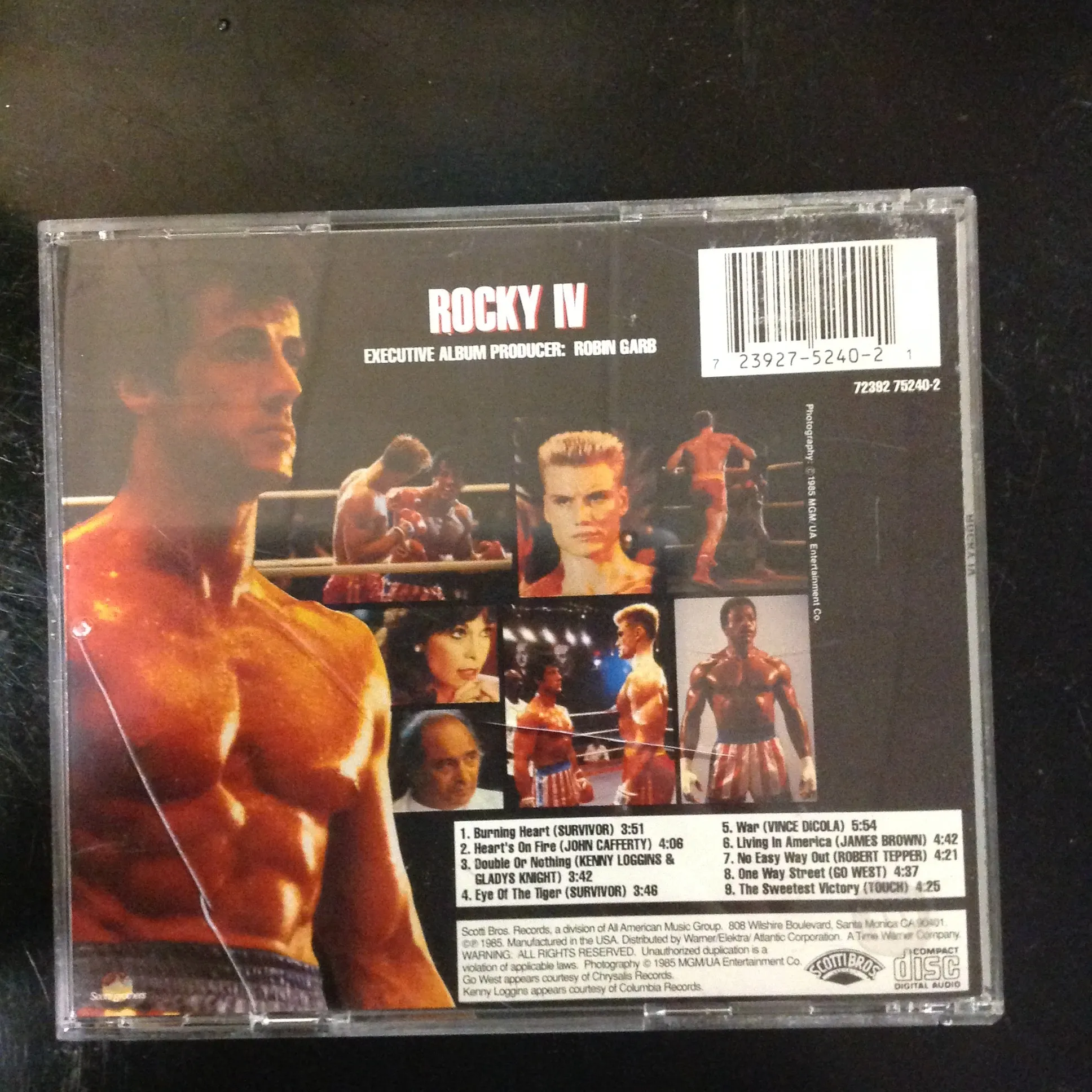 CD Various Rocky IV Original Motion Picture Movie Sountrack 72392-75240-2 Stallone