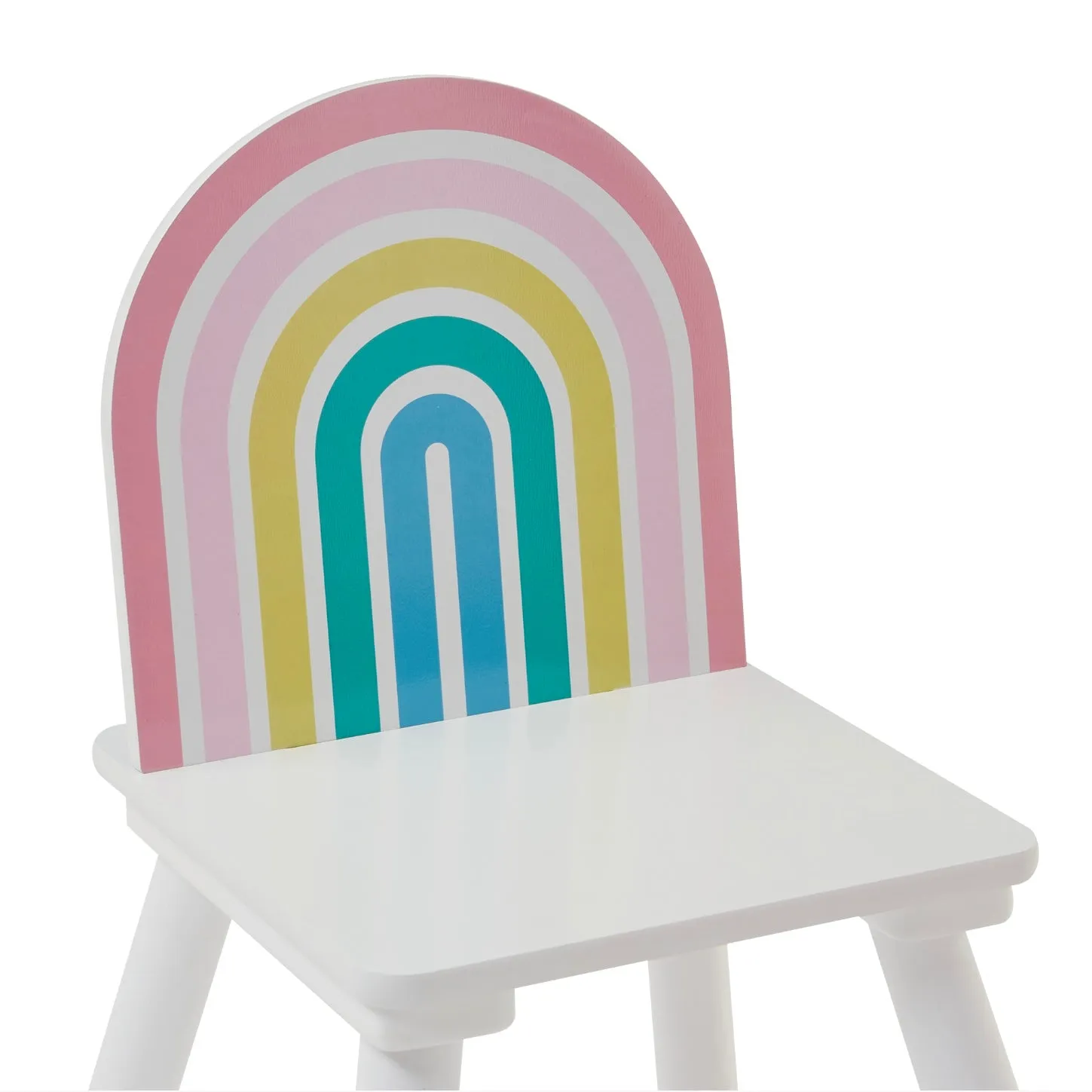 Children's Unicorn Wood Table and 2 Chairs Set | White | 2 Years  