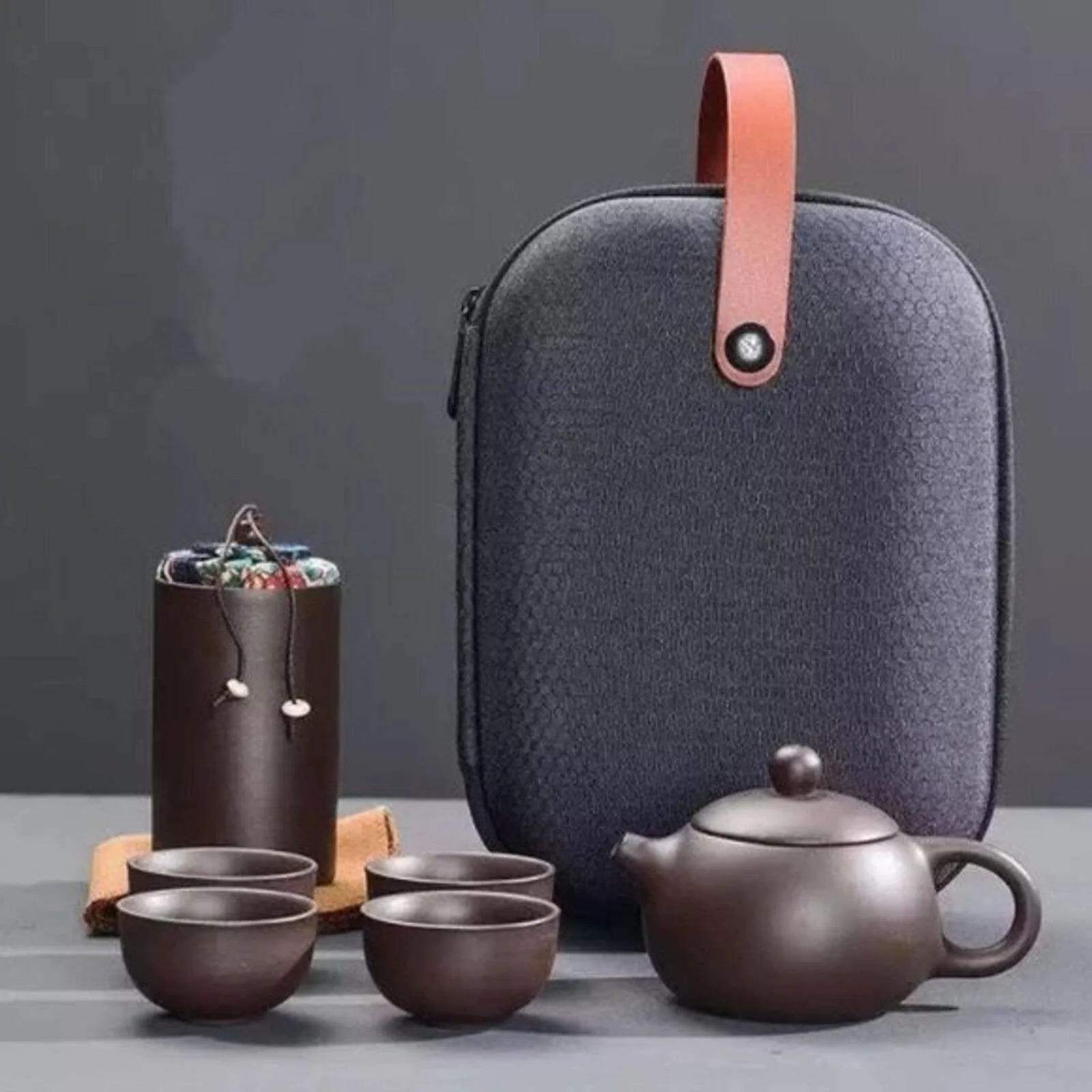 Chinese Tea Set with Travel Case