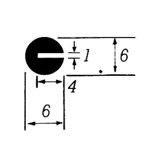 COR 1217 Rubber U Channel Slot Extrusion