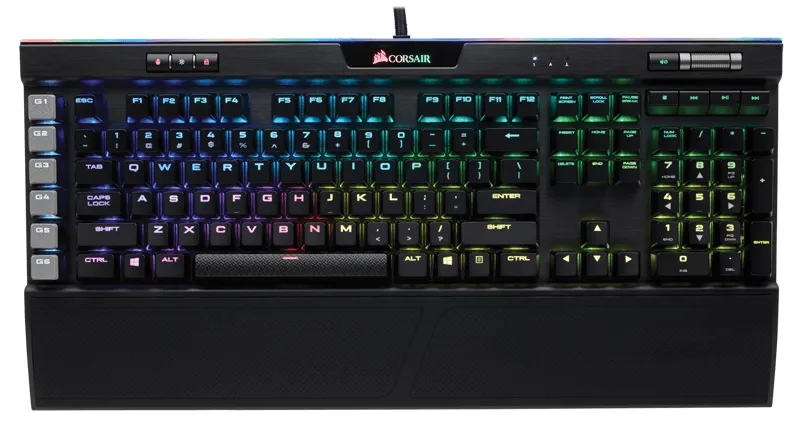 CORSAIR GAMING K95 RGB PLATINUM MECHANICAL GAMING KEYBOARD CHERRY RED MX SPEED (BLACK)