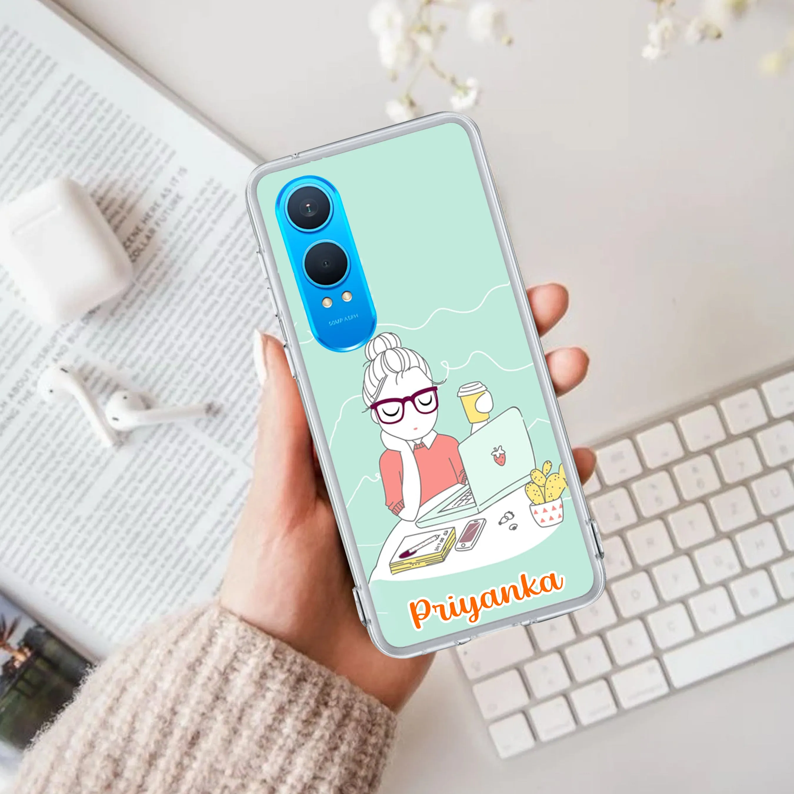 Creator Girl Customize Transparent Silicon Case For OnePlus