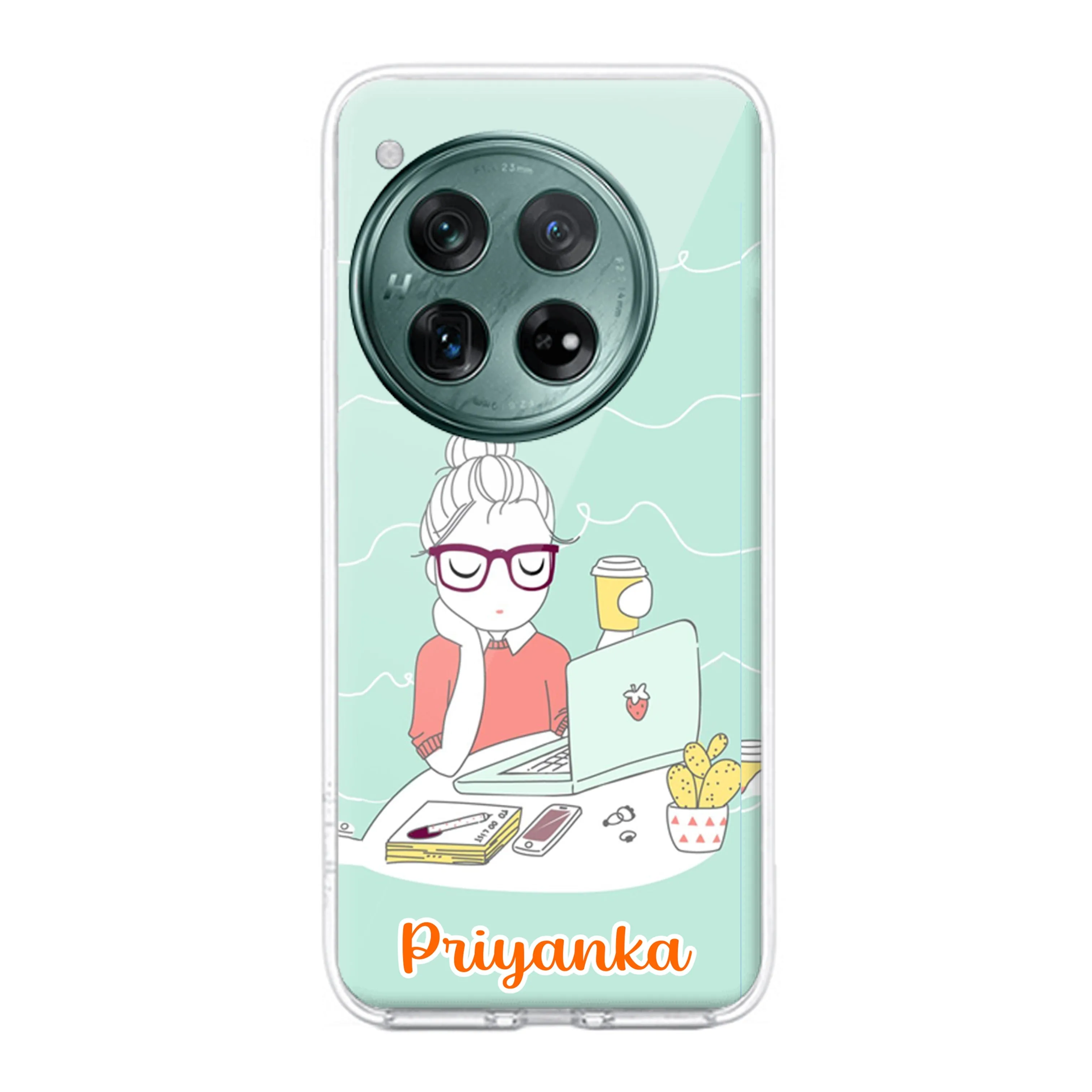 Creator Girl Customize Transparent Silicon Case For OnePlus
