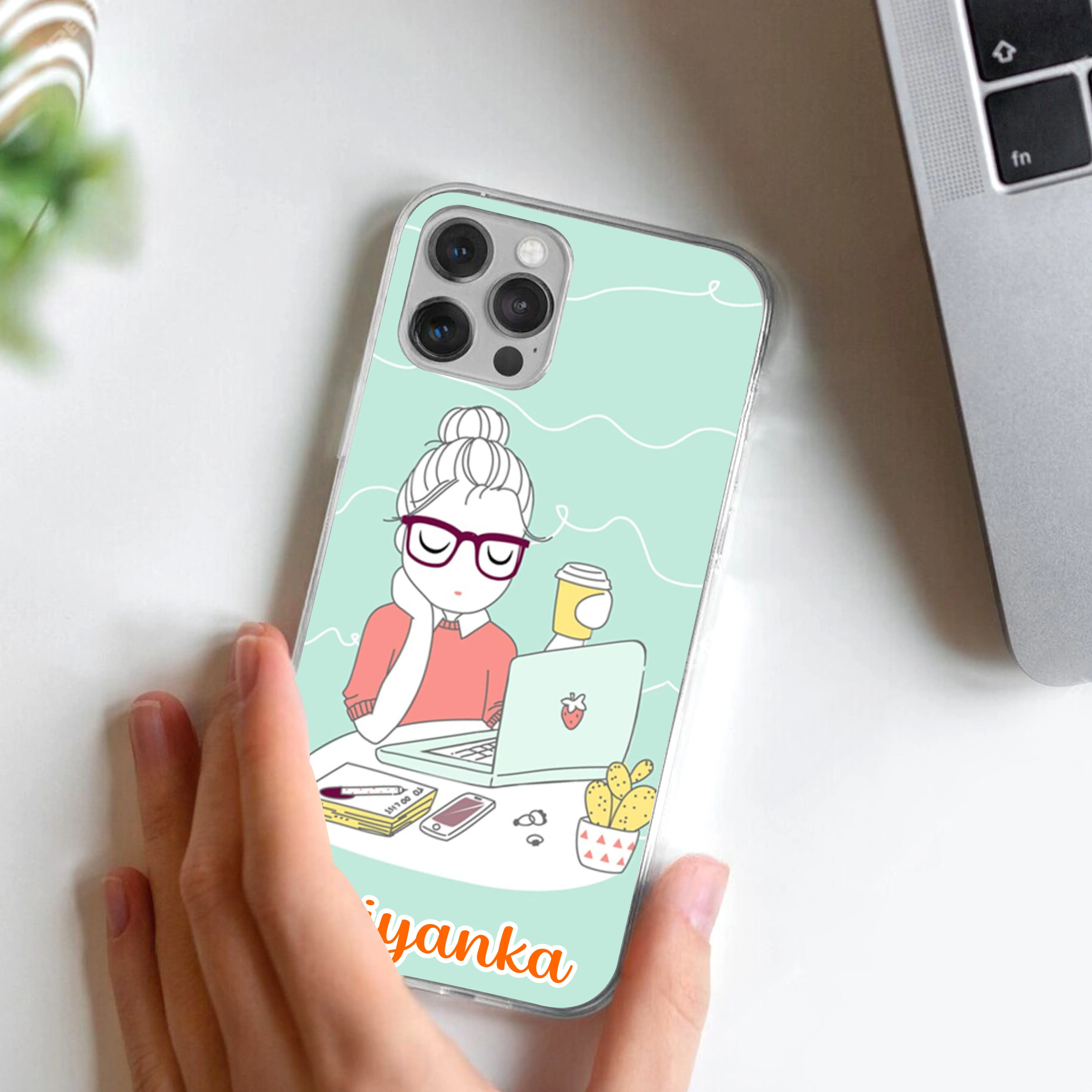 Creator Girl Customize Transparent Silicon Case For OnePlus