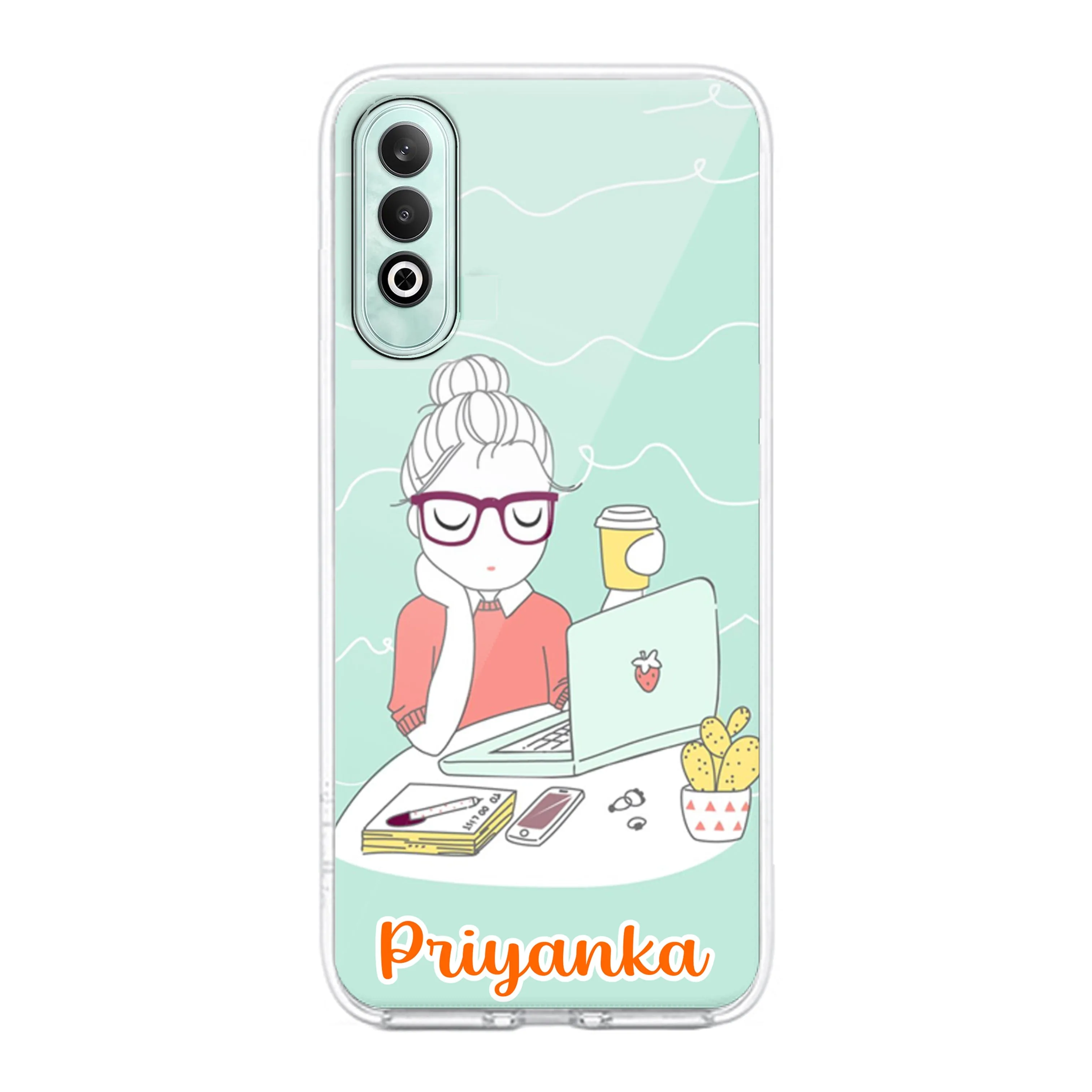 Creator Girl Customize Transparent Silicon Case For OnePlus