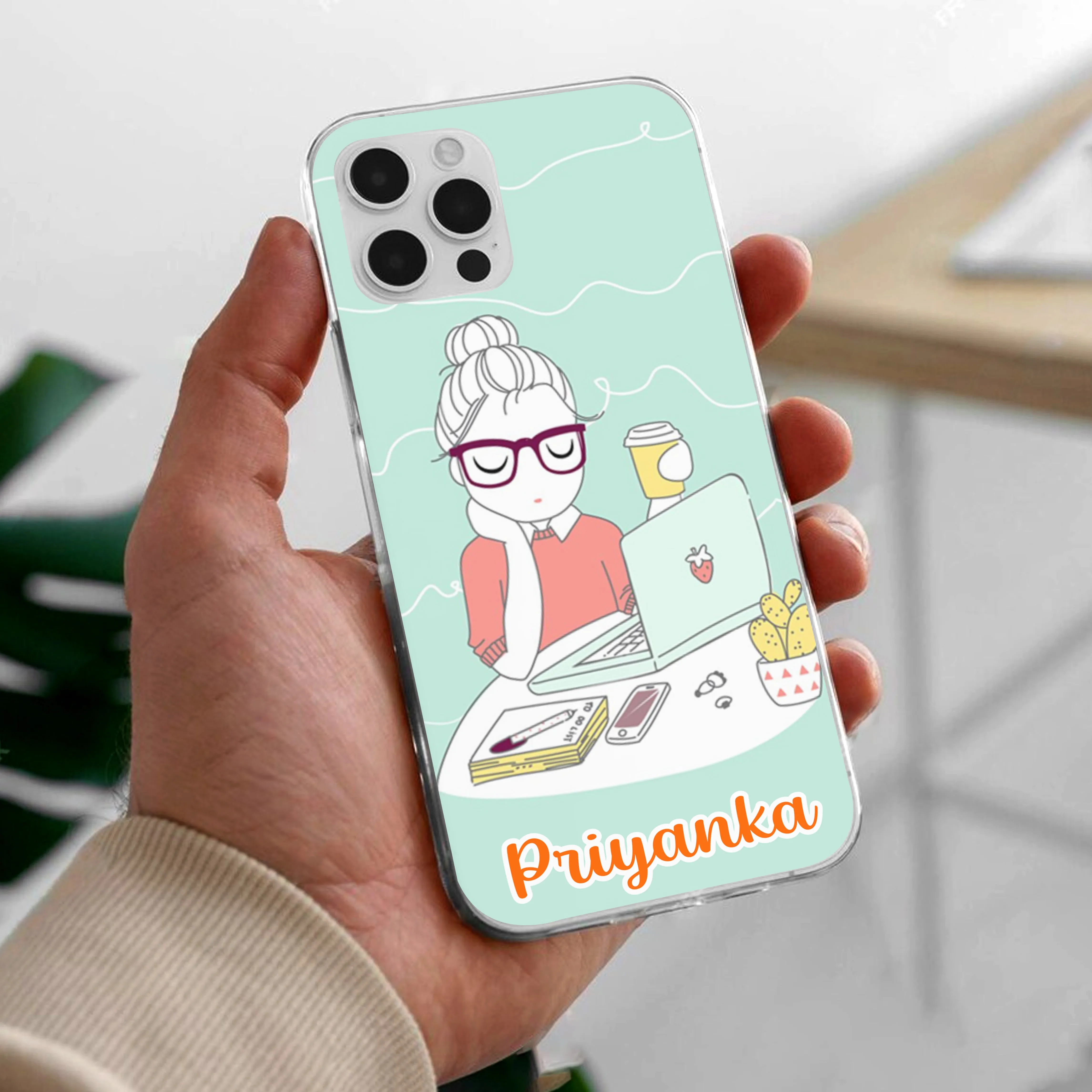 Creator Girl Customize Transparent Silicon Case For OnePlus