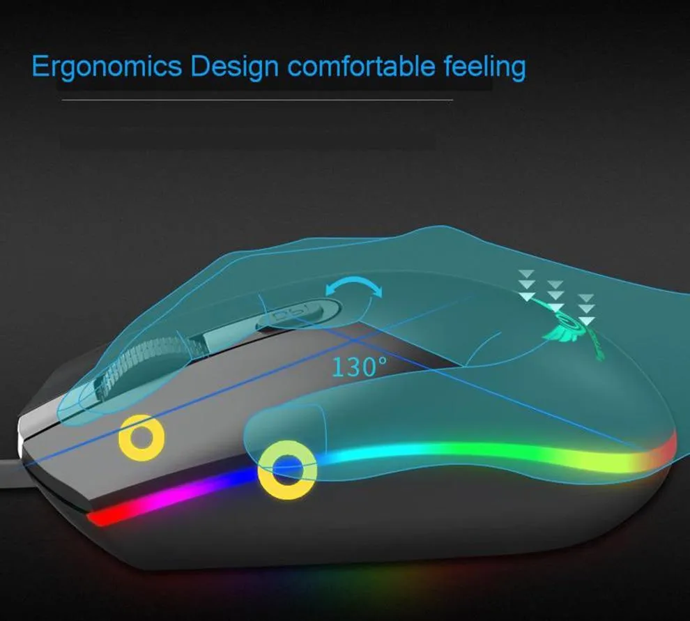 Dragon LED Gaming Keyboard and Mouse Set