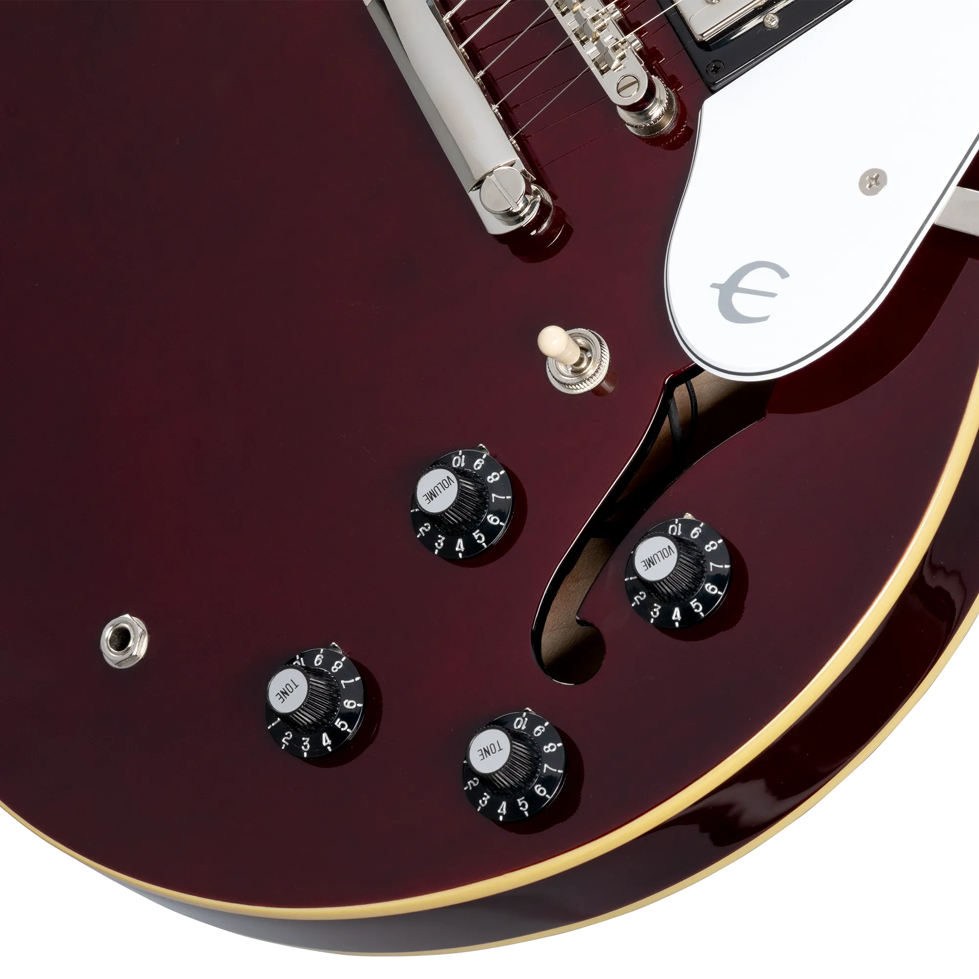 Epiphone NOEL GALLAGHER RIVIERA Signature Hollow Body Electric Guitar (Dark Wine Red)