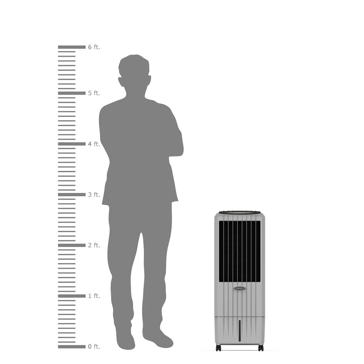 (FACTORY SECOND) Diet 12i Grey Portable Evaporative Air Cooler - 12L