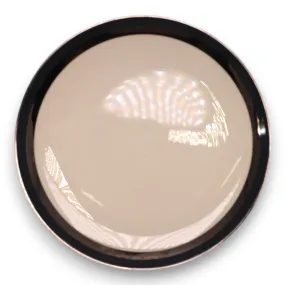 Flintridge Contessa Black Dark Teal Platinum Dinner Plate Vintage 1960's