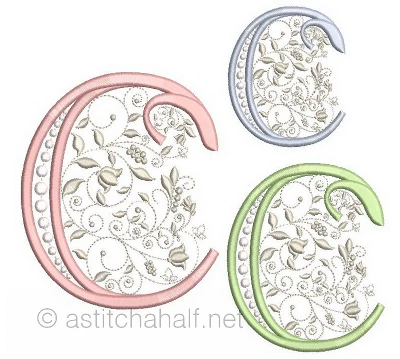 French Knot Monogram C