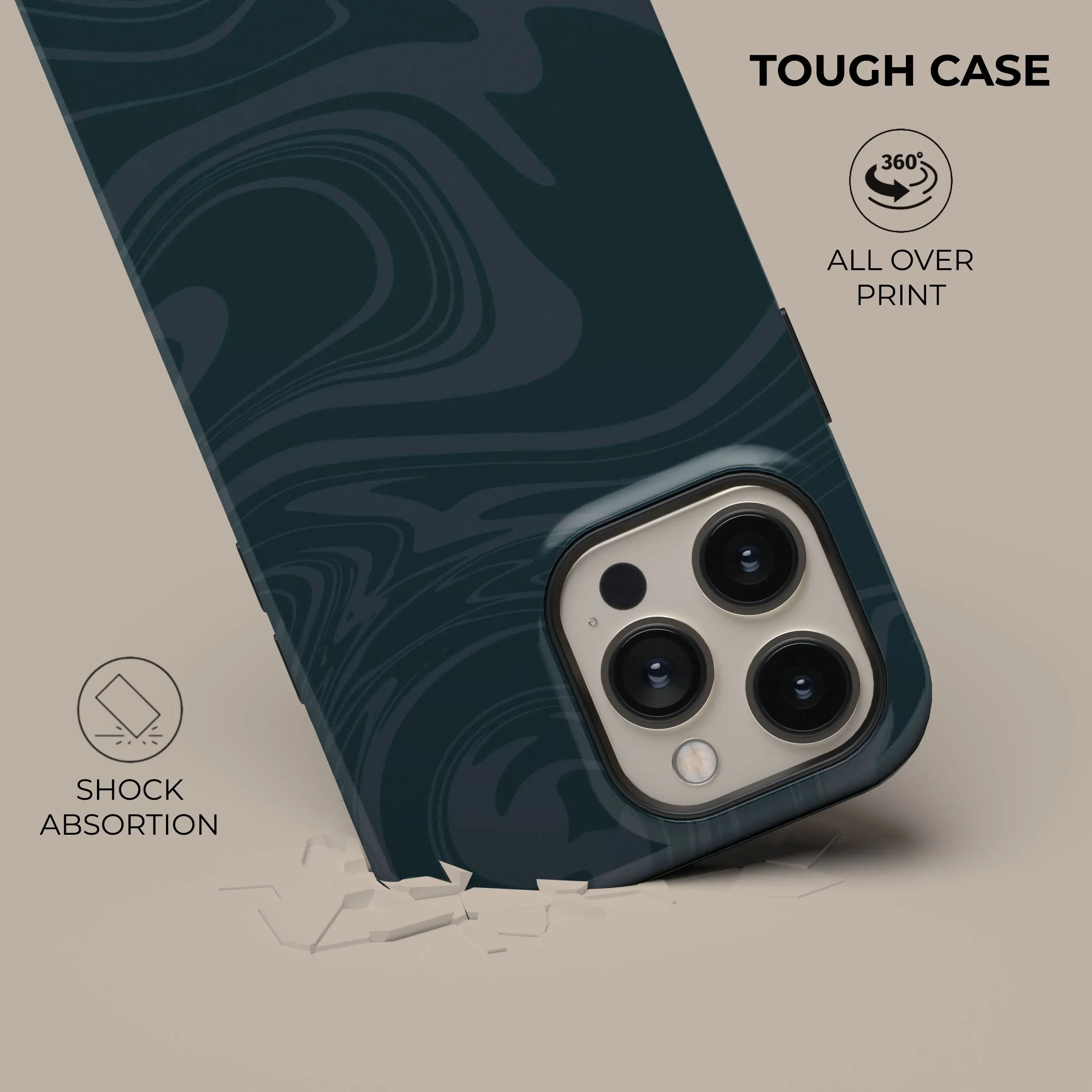 Green Swirl Phone Case