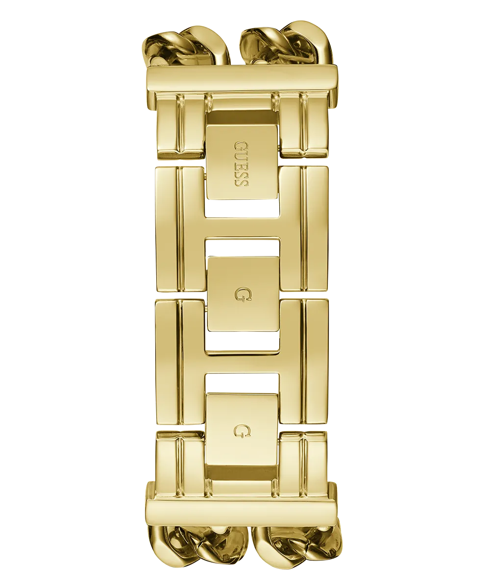 GUESS Ladies Gold Tone Clear Analog Watch