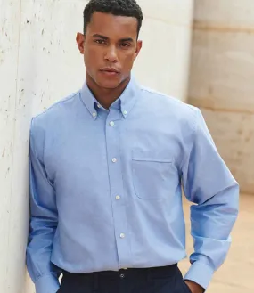 Henbury Long Sleeve Classic Oxford Shirt | Blue