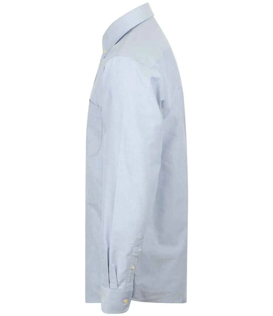 Henbury Long Sleeve Classic Oxford Shirt | Blue