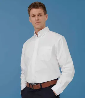 Henbury Long Sleeve Classic Oxford Shirt | White