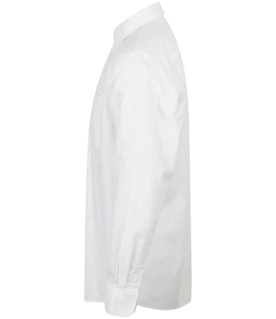 Henbury Long Sleeve Classic Oxford Shirt | White