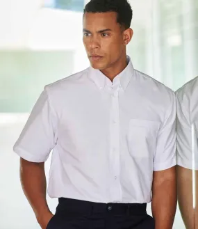 Henbury Short Sleeve Classic Oxford Shirt | White