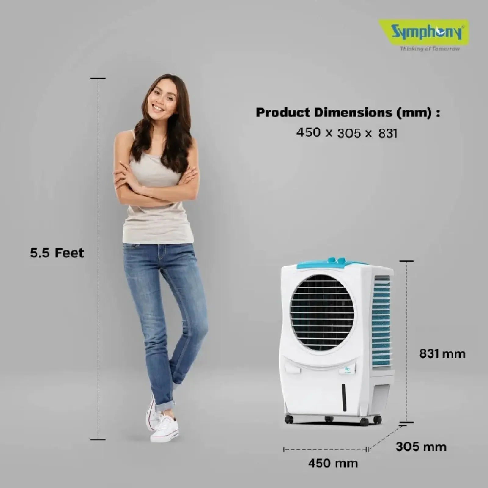 Ice Cube 27 Personal Room Air Cooler with Powerful Fan