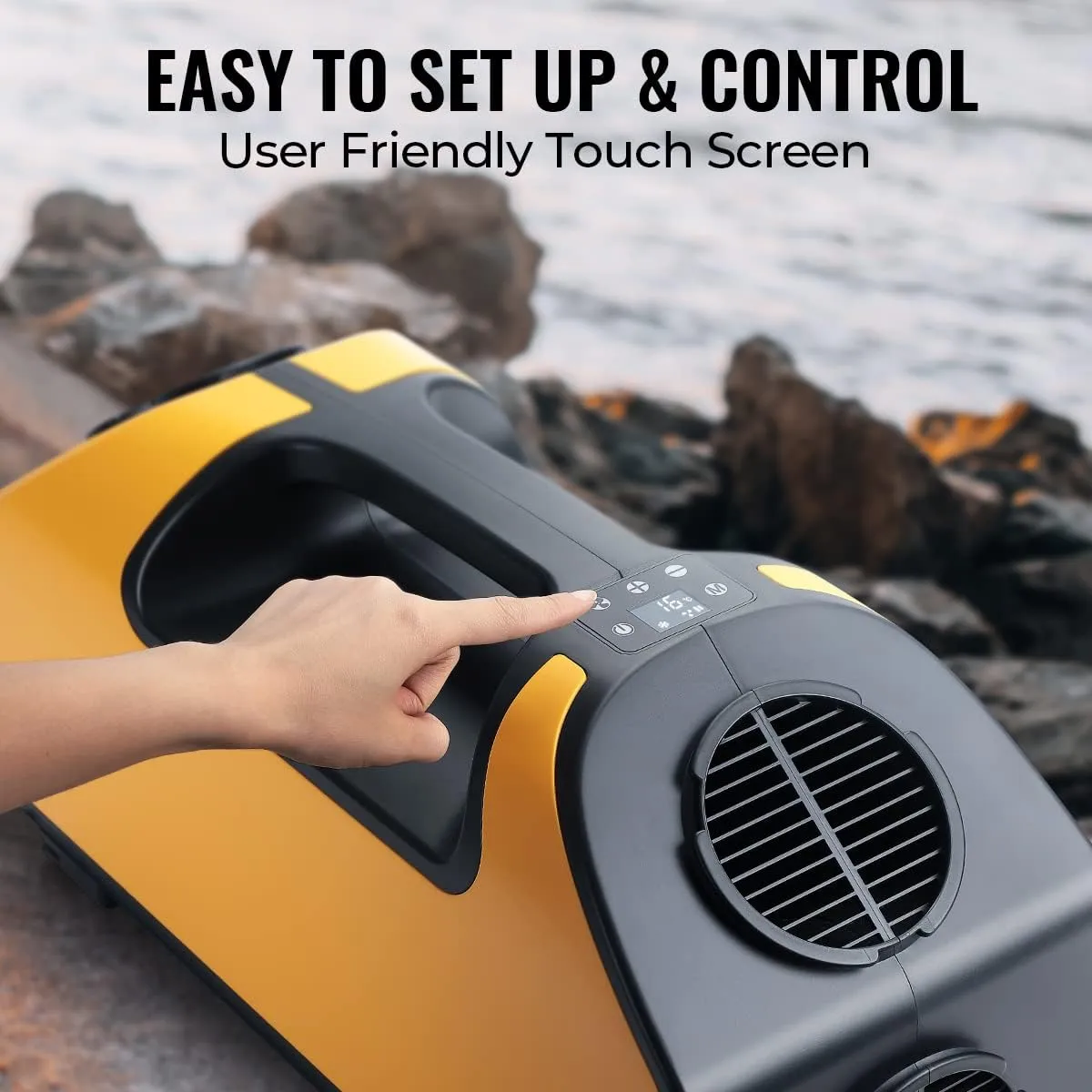 ITEM# 0166   BougeRV Portable Air Conditioner, 2899BTU Tent Air Conditioner, 250W Low Power Consumption, 24VDC, 3 Wind Speeds for Van Life, Camping Tent, Outdoor, Indoor (Watch Video)