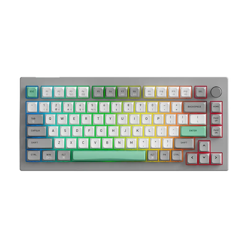 JAMESDONKEY A3 Grey Cyan Mechanical Keyboard