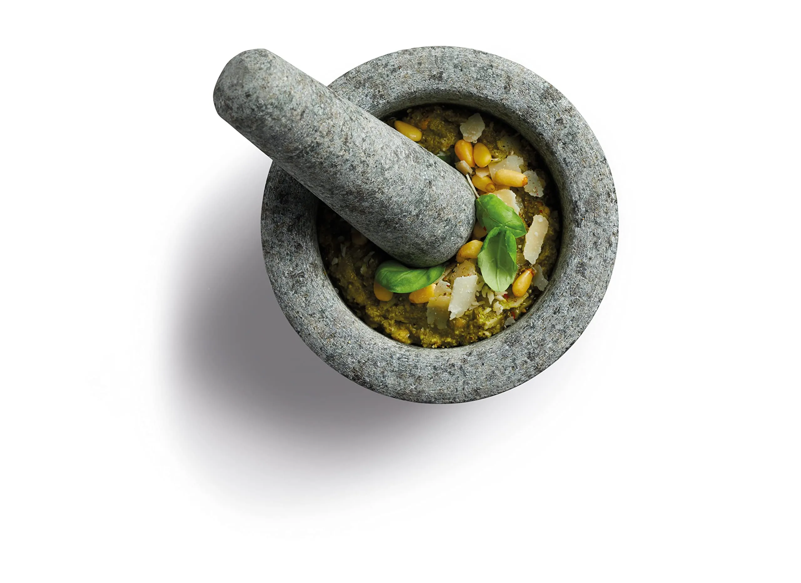 KITCHENCRAFT MasterClass Granite Mortar and Pestle, Gift Boxed Grey 12x6.5cm, One Size MCGMP