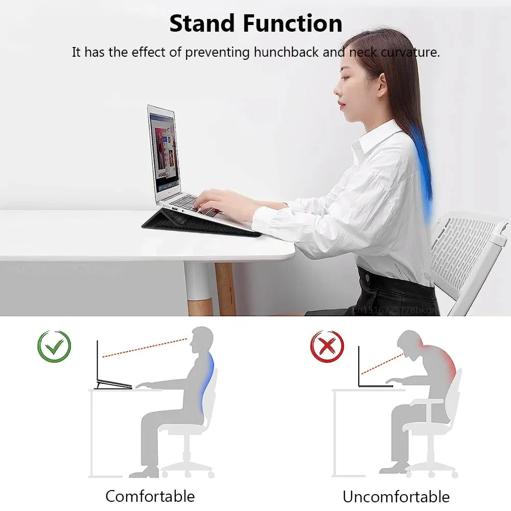 Laptop Bag for Macbook Air Pro 13 Case M1 M2 Notebook Stand Cover 11 14 15 15.6 inch PU Leather Sleeve Pouch Computer Tablet Bag