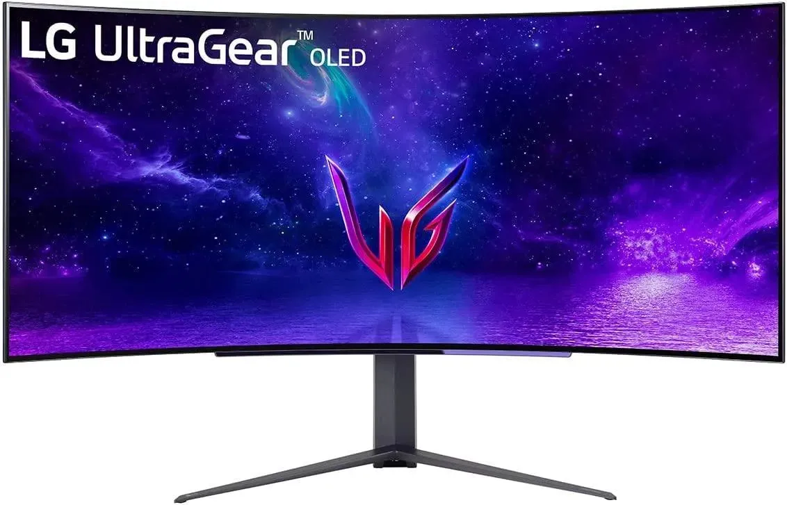 LG 45 Inch 45GR95QE-B (3440x1440) OLED Curved 240Hz 0.03MS Gaming Monitor