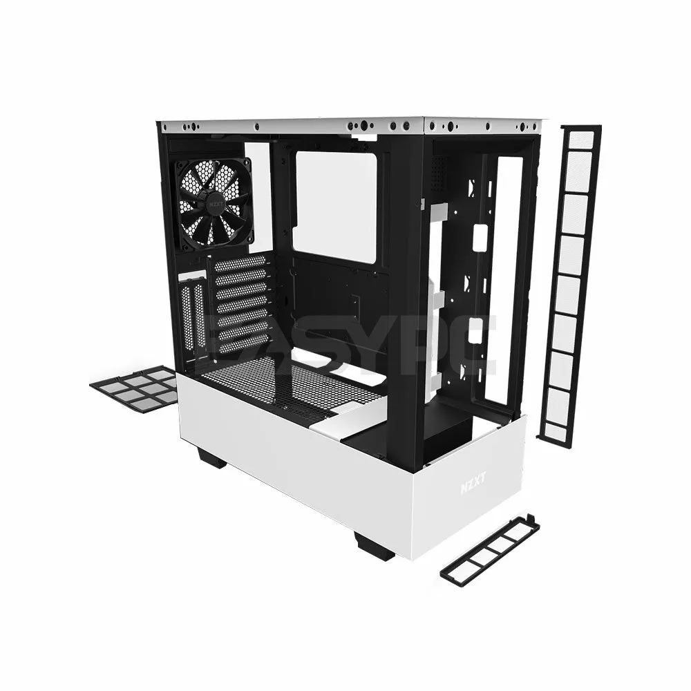 NZXT H510 Elite CA-H510E-W1/B1 Mid Tower White and Black Great Aesthetics Gaming PC Case