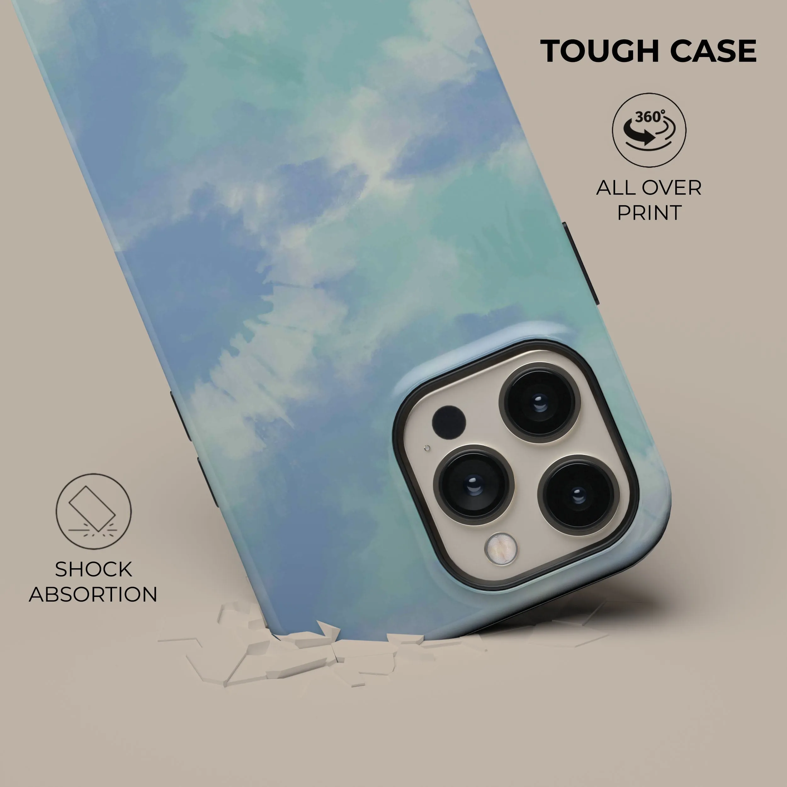 Ocean Green Tie Dye Phone Case