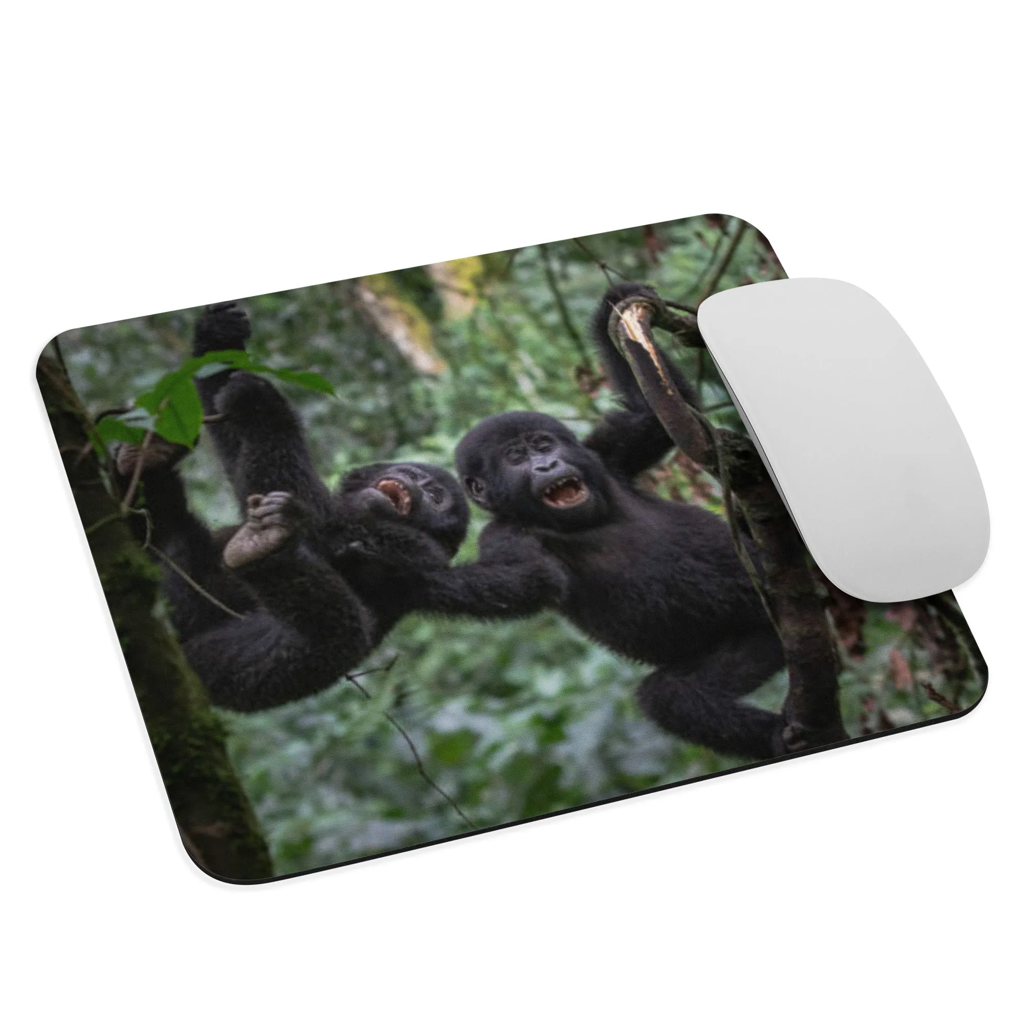 Padded Non-Slip Mousepad - Baby Gorillas