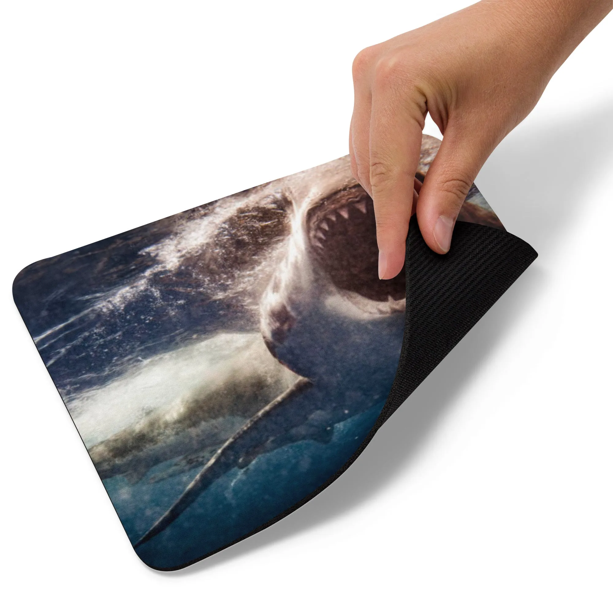 Padded Non-Slip Mousepad - Great White Shark