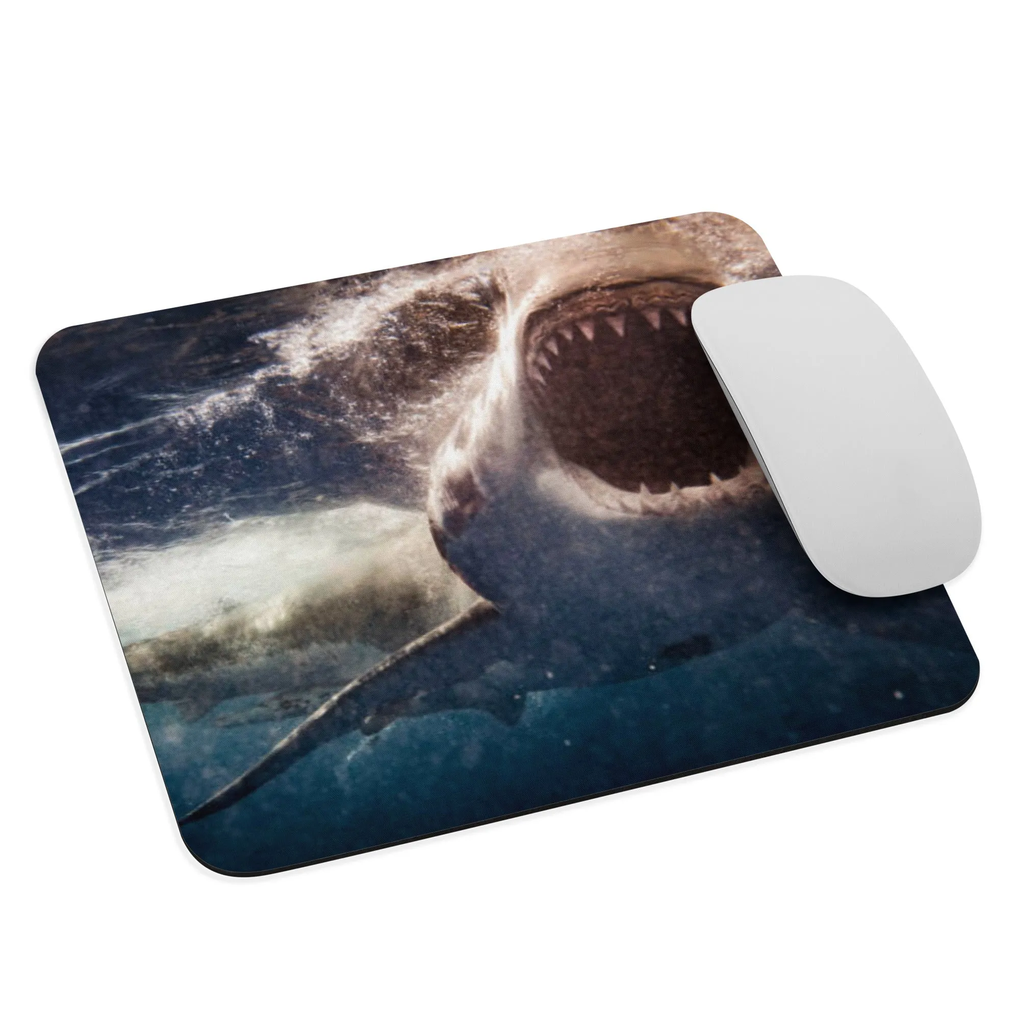 Padded Non-Slip Mousepad - Great White Shark