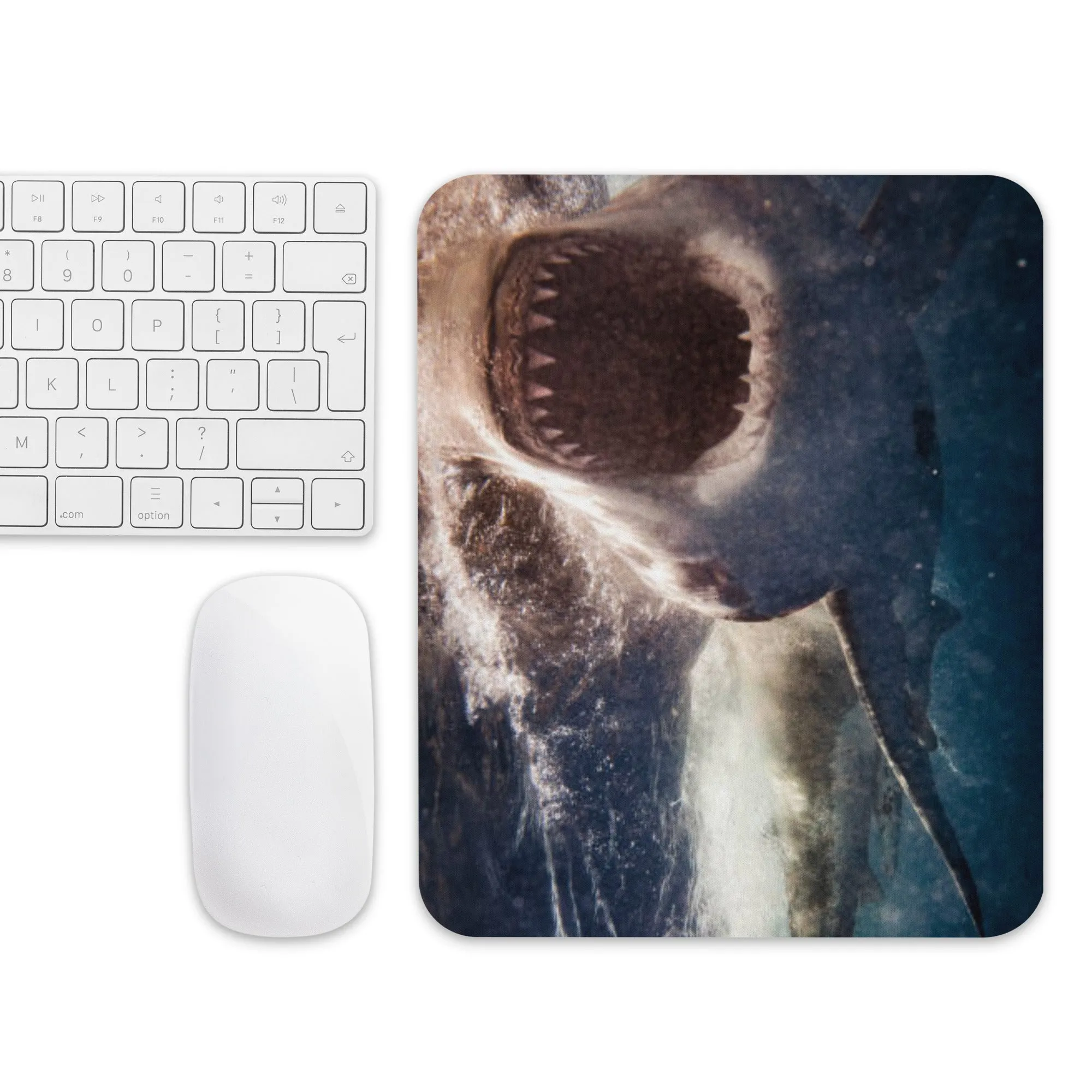 Padded Non-Slip Mousepad - Great White Shark