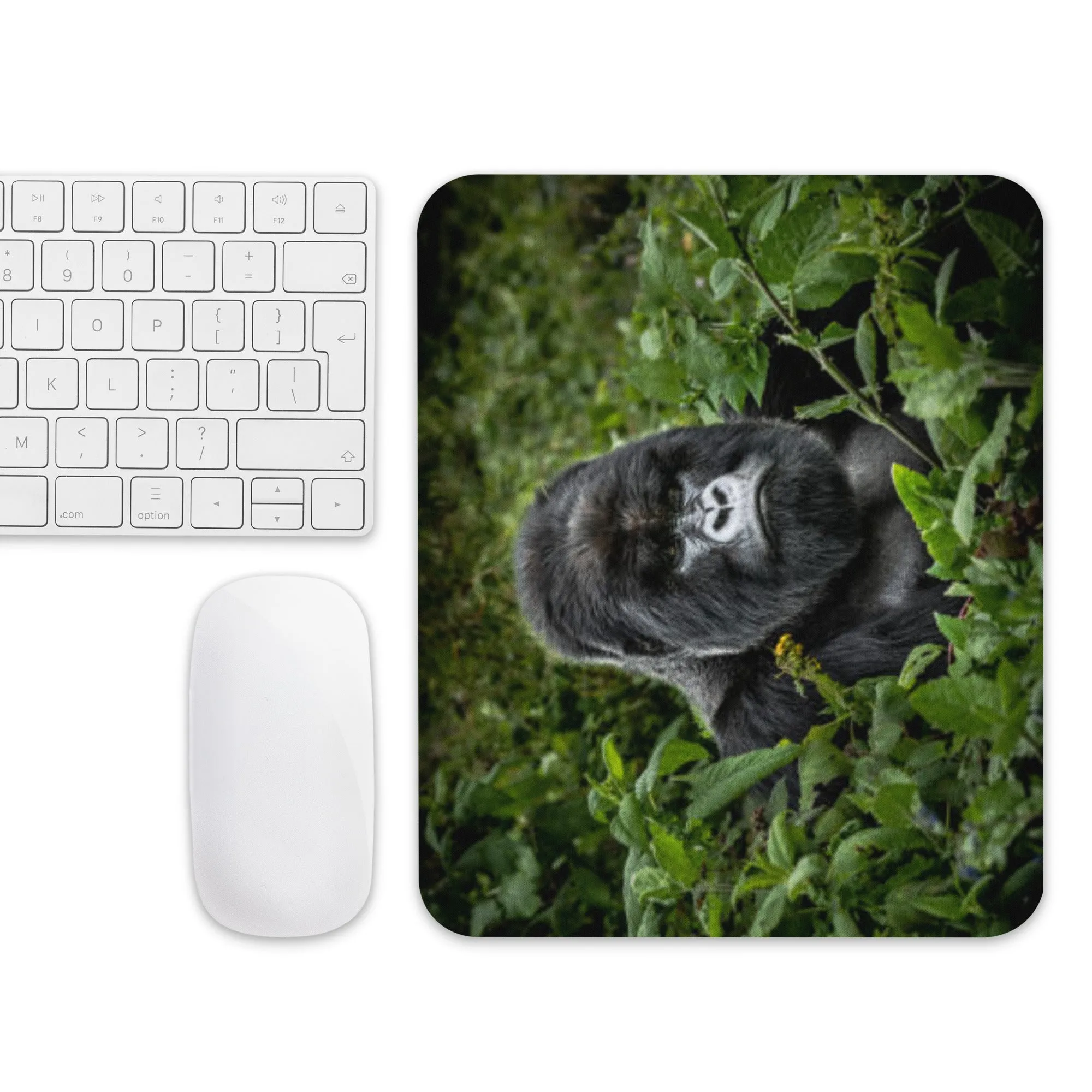 Padded Non-Slip Mousepad - Silverback Stare Down