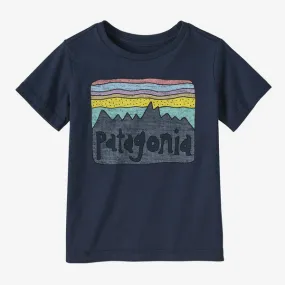 Patagonia B Fitz Roy Skies T-Shirt - New Navy